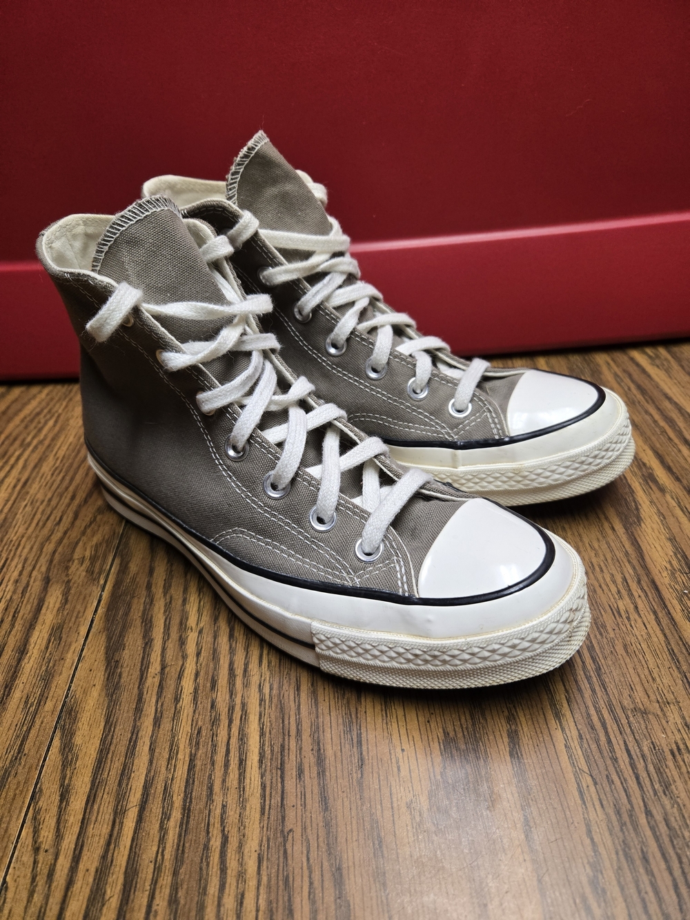 Converse High Top Gray Sneakers.